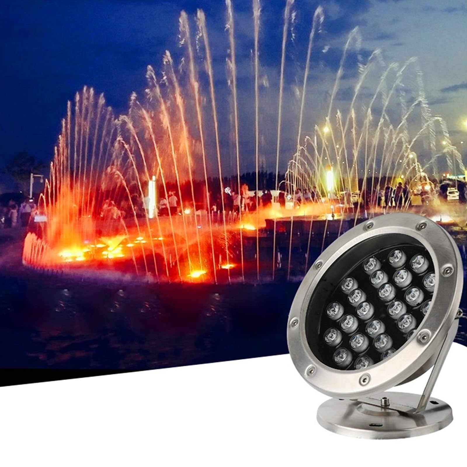 AC12V Incasso Faretto Subacquei - Faretto Incasso A Terra, Luci esterne per piscina da giardino impermeabili IP68, faretto subacqueo, illuminazione paesaggistica RGB con controller ( Color : Yellow Li
