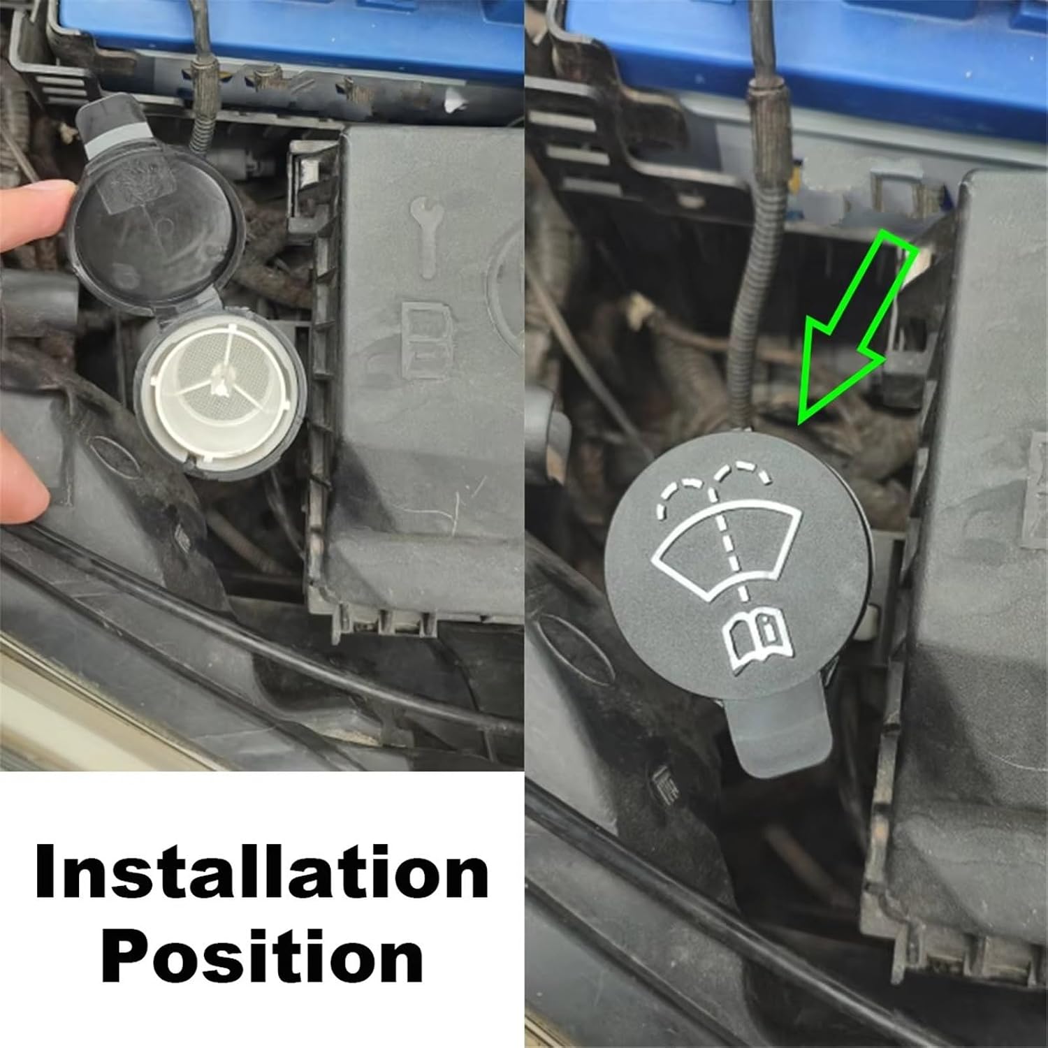 Compatible with Chevrolet for Bolt EV for Camaro 2017 2018 2019 2020 Car Windshield Wiper Washer Fluid Reservoir Tank Bottle Cap Cover 13227300 Windscreen Washer Bottle Cover