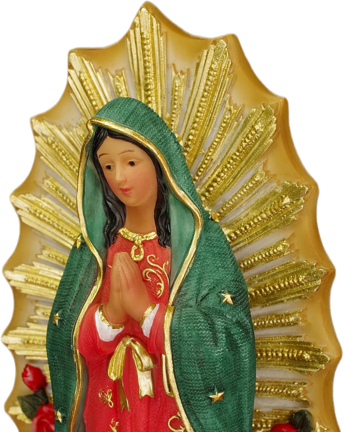 10 Inch Virgen de Guadalupe Statues, Our Lady of Guadalupe Virgin Mary Statue, Large Virgencita Maria Estatua Resin Figurine - Image 2