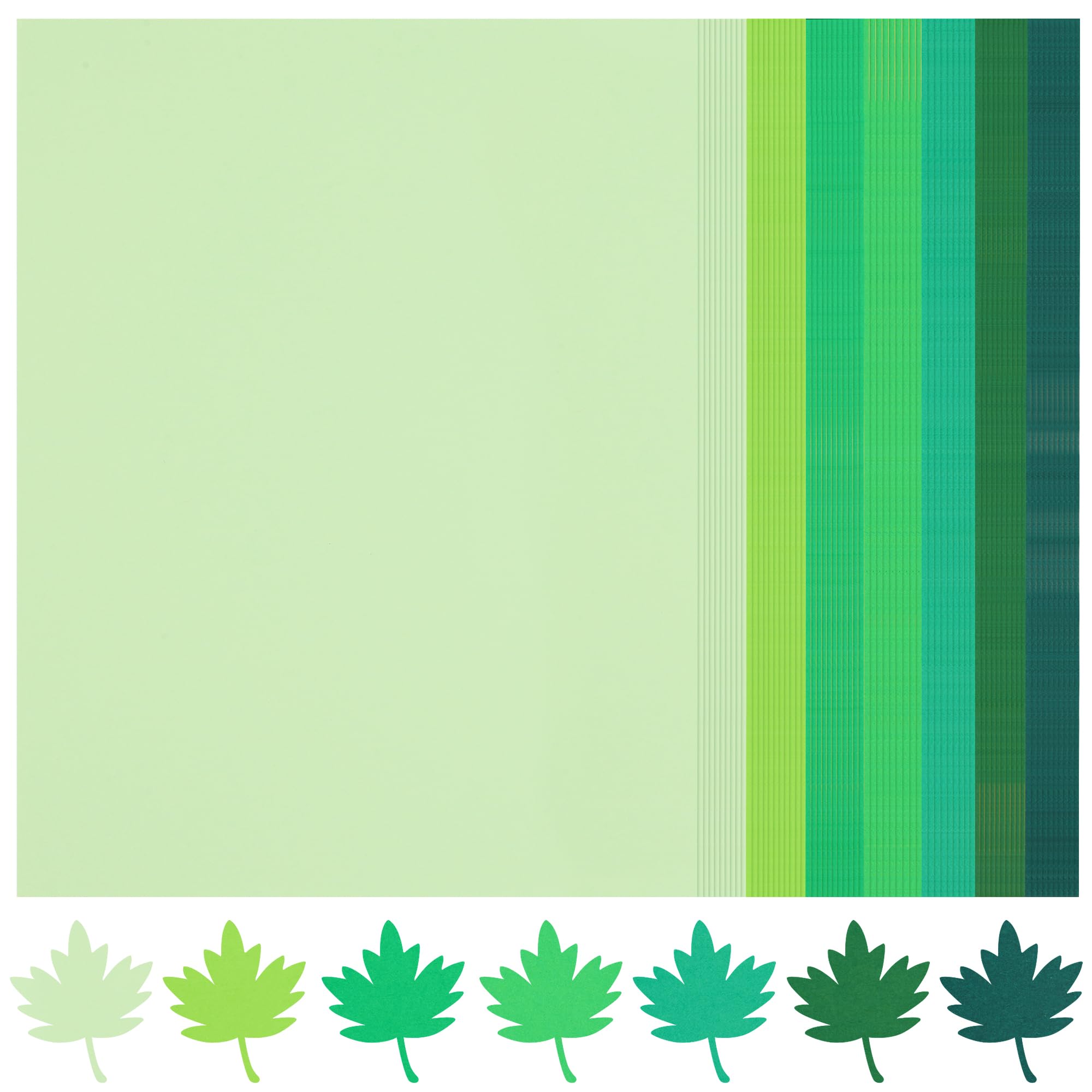 Amazon.com : 70 Sheets Green Tones Cardstock - 7 Gradient