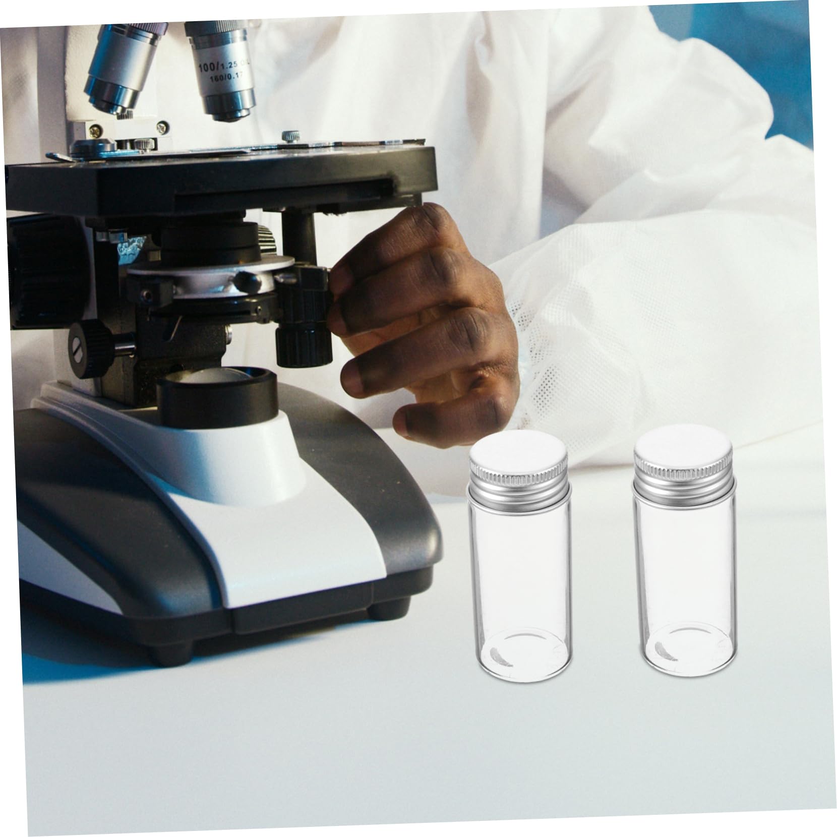 Ciieeo 2 Series Botella Sellada por Tubo De Ensayo Hermético Reutilizable Prueba Tubos Pequeño Tapa Tubo Transparente Tubo Científico Tubo De Vidrio Planchar Piezas*2