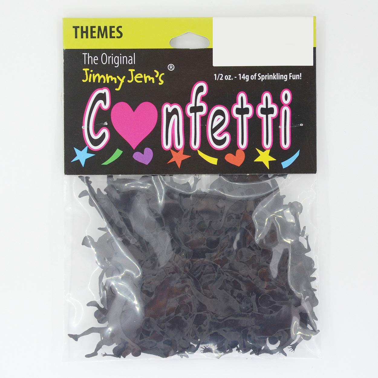Confetti Basketball Player Black - 4 Half Oz Bags (2 oz) #9404 Q02