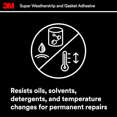 Miniatura 10 de 3M Super Weatherstrip and Gasket Adhesive, 08581, Black, 2 fl oz Tube, 1 Per Pack Negro Super,Negro,Amarillo Super