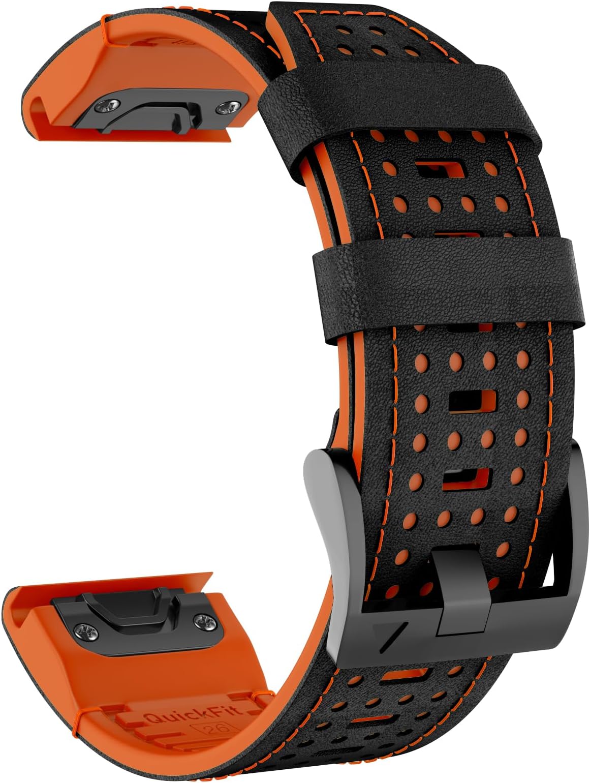 Leather Strap Compatible with Fenix 8 51mm/7X, QuickFit 26mm Replacement Band for Garmin Fenix 7X Pro/6X/5X/3/Enduro/Descent Mk2/Mk2i Smartwatch