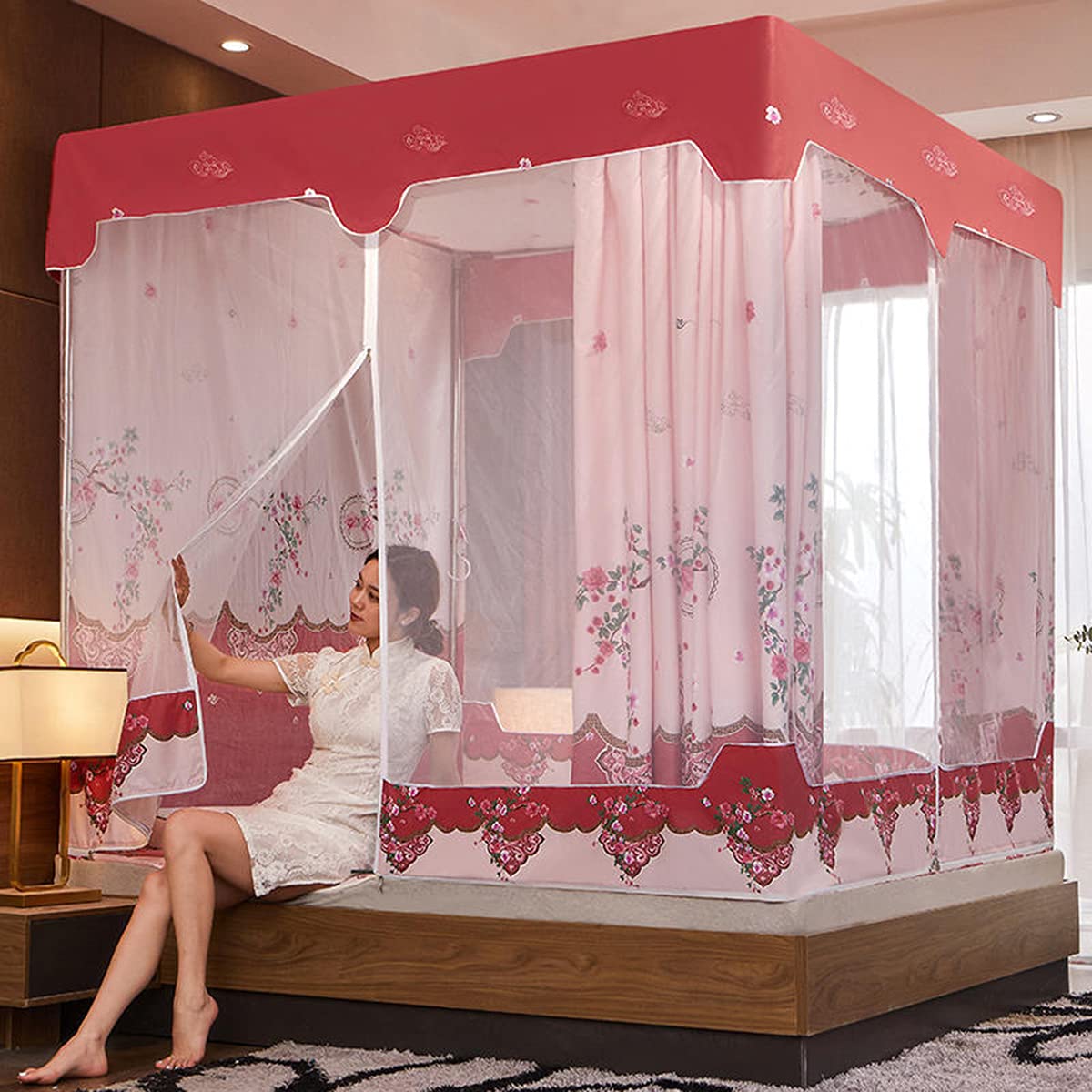 Ciel de lit moustiquaire princesse pour créer un cocon intime et sombre