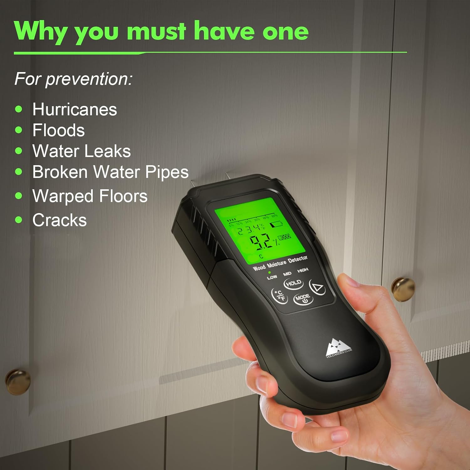 Magnetic Digital Angle Finder with Digital Pin Type Moisture Meter = Woodworking Tool Set for Measuring Testing