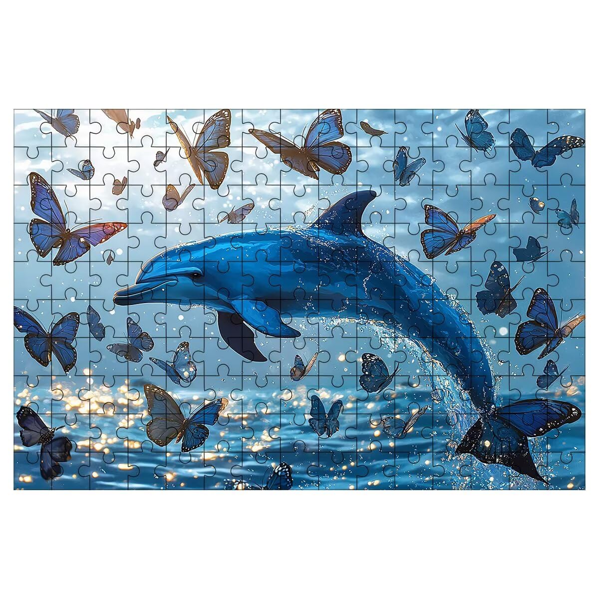 Puzzle 4000 Pezzi Delfino, Puzzle Farfalla, in Legno, 141x87cm -1162