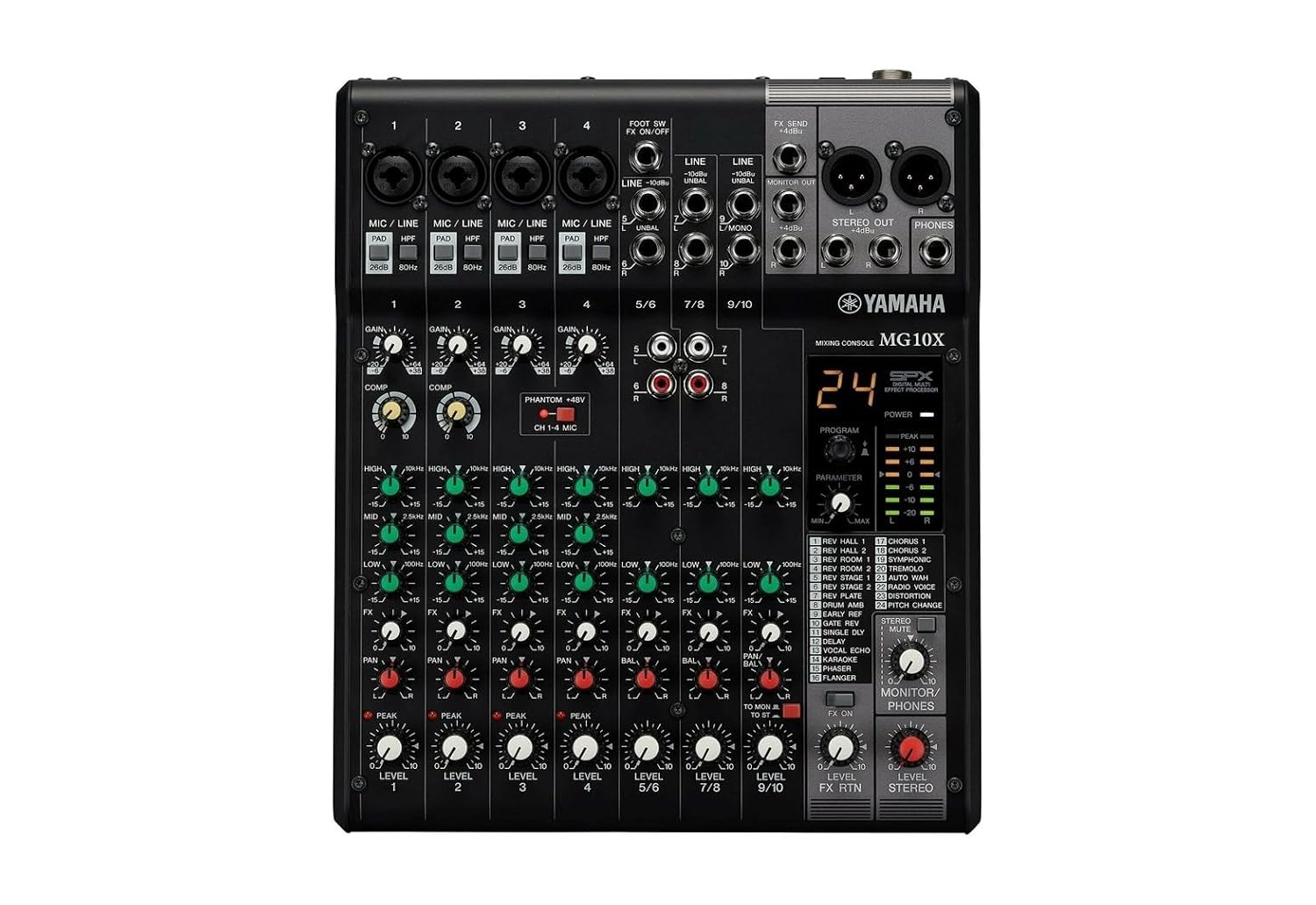 YAMAHA MG10X Analog Audio Mixer (4 XLR + 3 Stereo + Effects without USB), Black - Review, Price and Buying Guide