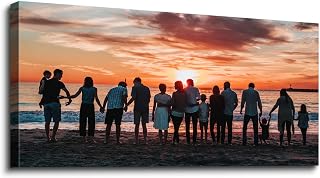 Looife 40x20 Custom Photo Canvas Print - Personalized Wall Art Ready to Hang for Family, Weddings, Gifts