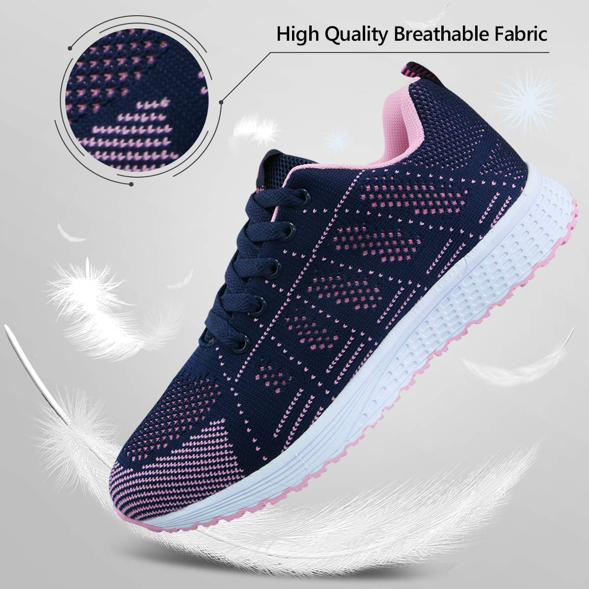 Youecci Donna Scarpe da Ginnastica Corsa Sportive Fitness Running Sneakers Lacci all'Aperto Scarpe with+Comoda