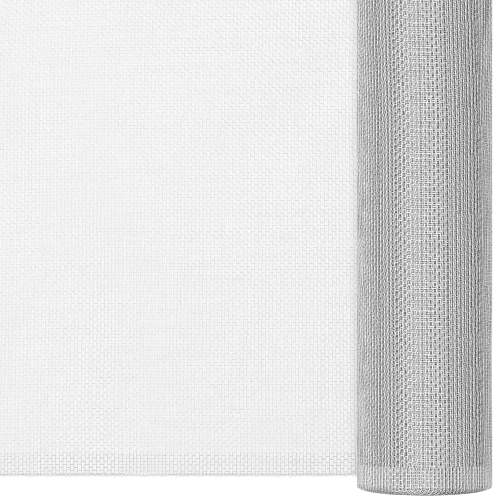 Homgoday Aluminium Fliegengitter 112x1000 cm Silber, Insektenschutz Netz für Türen und Fenster, rostbeständig, zuschneidbar, für Vogelkäfige und Heimwerker 150853