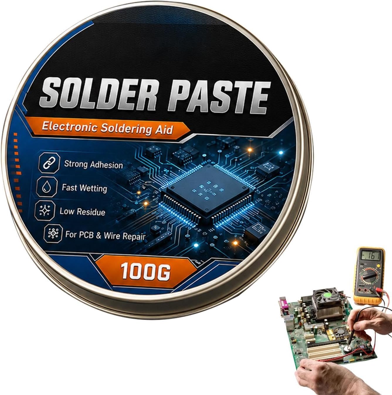 Lead Free Solder Paste Lead-Free Circuit Boards Flux | Solder Flux Paste for Electronics Projects Home Applications Component Assembly Circuit Board Computer Motherboard