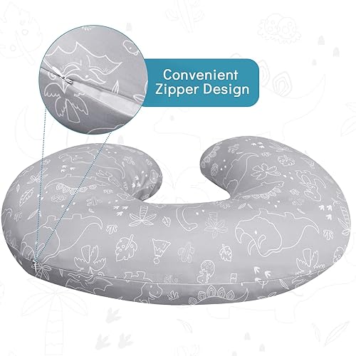 Miniatura 3 de DILIMI Funda de almohada de lactancia para bebé, niño y niña, ultra suave, cómoda, elástica, extraíble, para almohadas de lactancia materna,