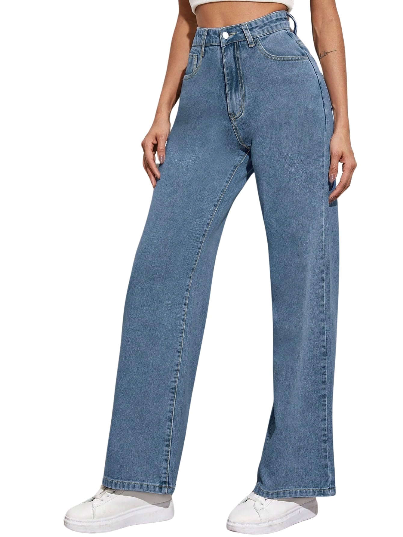 glossia Denim Baggy Jeans for Women | Stretchable High Waist Straight Fit Jeans for Women | High Rise Stretch Denim | Loose Fit Plus Size Denim (Sizes - 24 to 44) WJ2-1205S7-$-picture-28