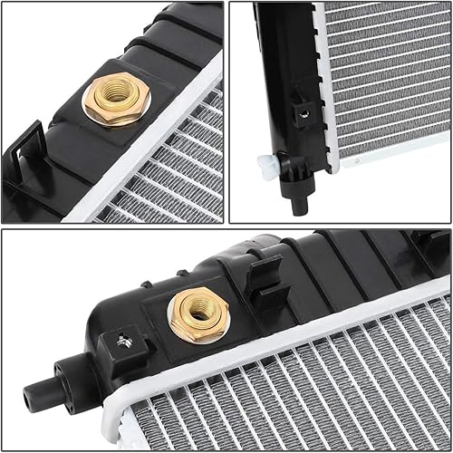 Miniatura 4 de DNA Motoring OEM-RA-13097 Radiador de núcleo de aluminio de 1 fila compatible con Pontiac G3  Aveo5 AT 09-11, 23-58 pulgadas de ancho x 16-18