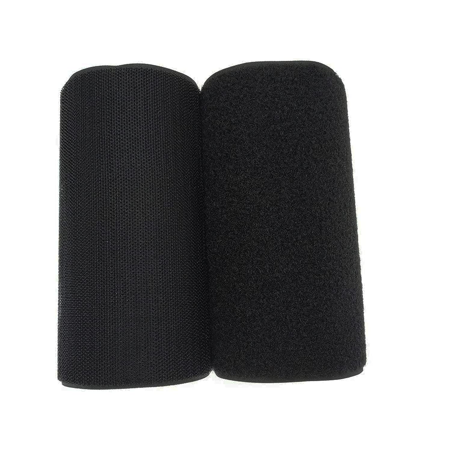 IHKFILAN 6 Inch Width x 2 Meters Length Black Sew On Hook and Loop Tape Fastening Nylon Fabric Tape (Black, 6 Inch x 2 Meters)