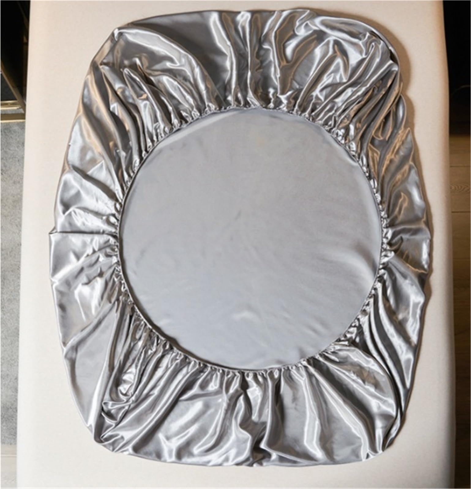 3 stücke Seide Spannbettlaken Kissenbezug Elastische Band Matratze Abdeckung for Home Queen-Size Blätter(F,198 * 203cm*35)