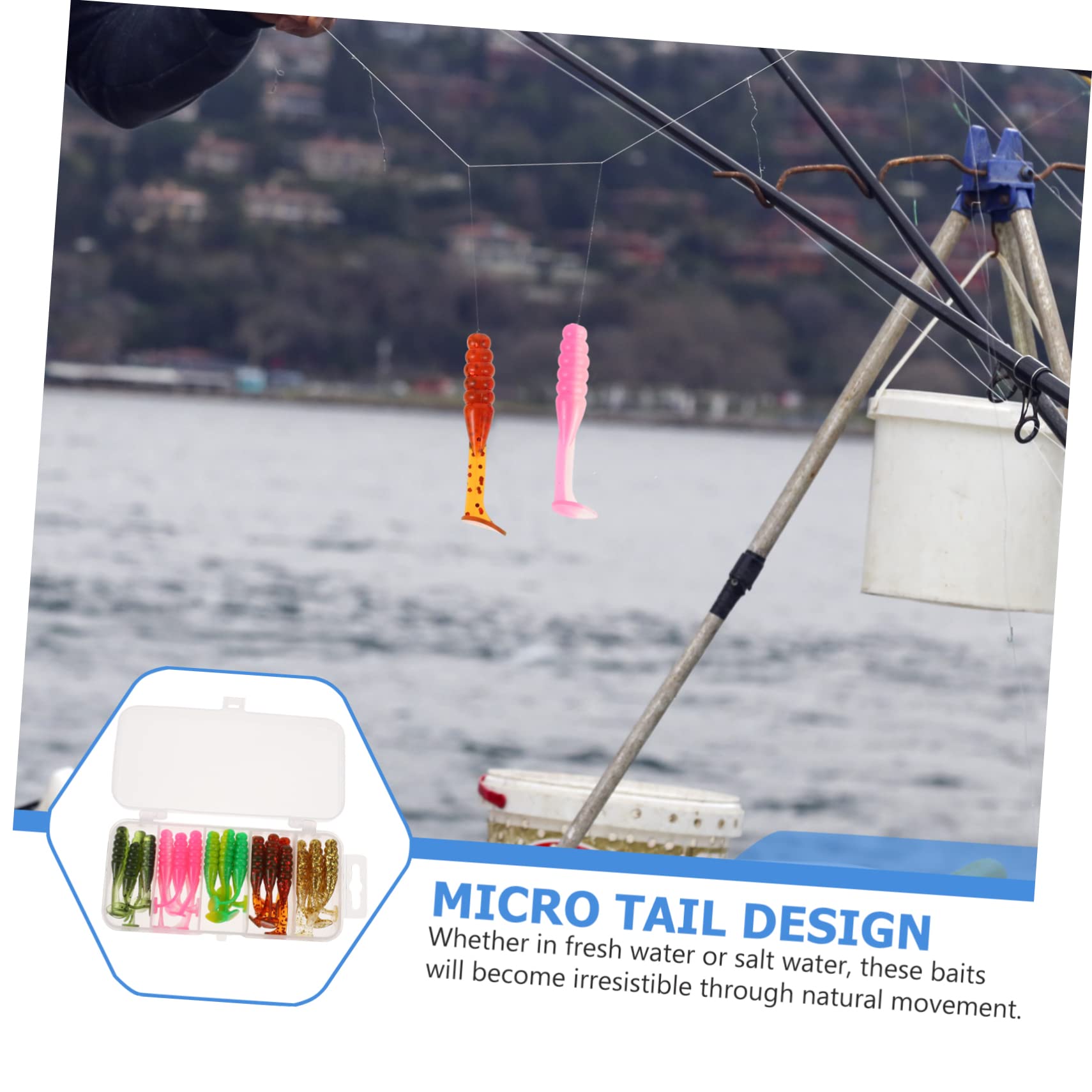 POPETPOP Señuelo Blando De Simulación Plataforma Señuelos De Pesca Manos Cable Equipo Carpa Señuelo De Pesca Océano Herramienta Gancho Pesca Gira De Polivinilo