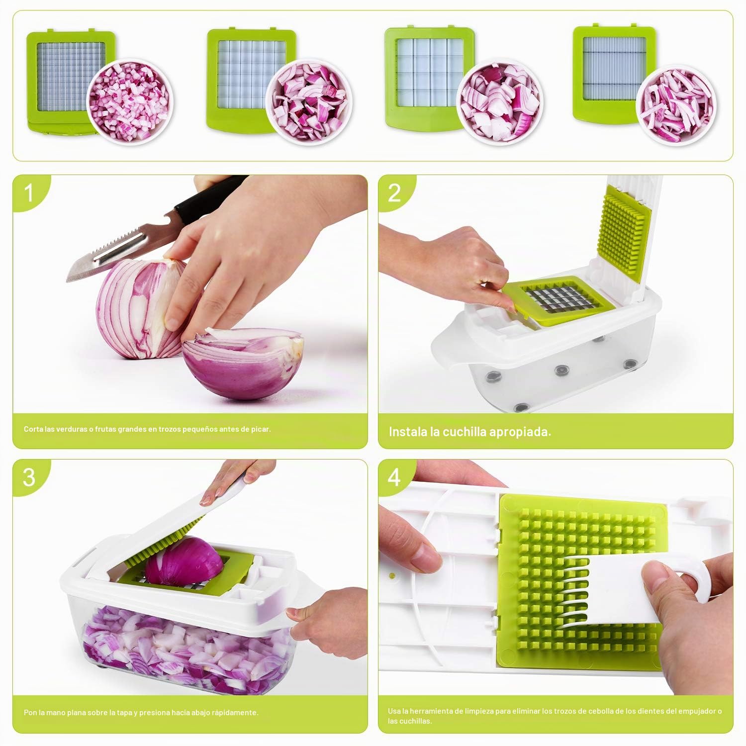 Mandolina multifuncional 23 piezas de mandolina de cocina de corte de verduras multifuncionales, cortador de verduras manual cubo tomates, patata, zanahoria, cebollas
