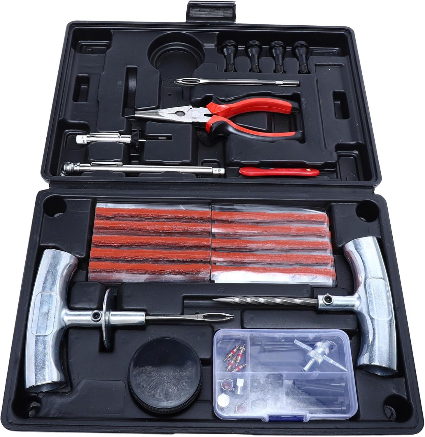 Alipis 67pcs Heavy-Duty Vehicle Tire Repair Kit Compact and Portable Tools for Quick Puncture Fixes Cars Trucks Atvs and More