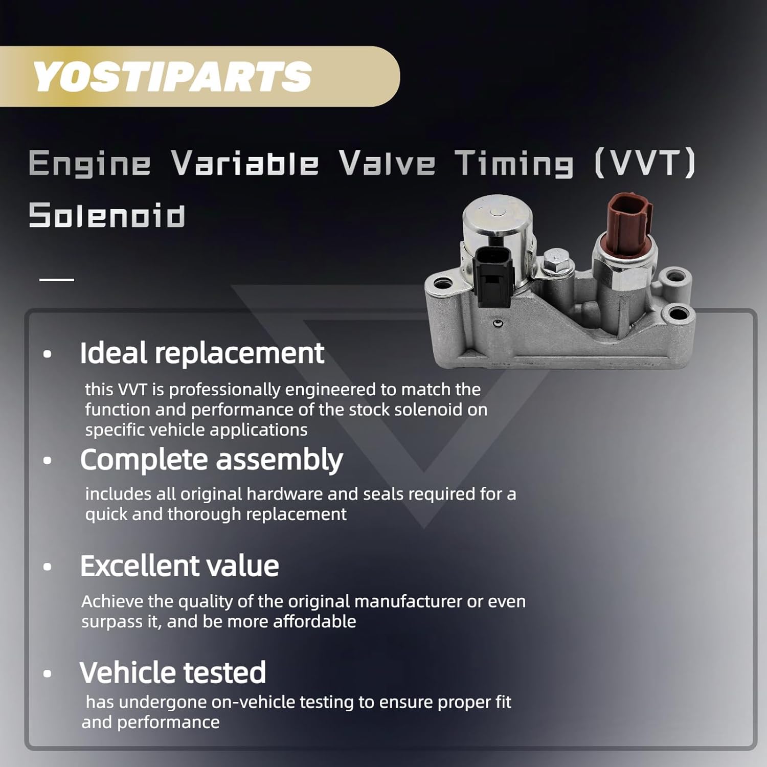 Engine Variable Valve Timing solenoid VVT Compatible with 2008-2012 Accord 2010-2011 Accord Crosstour 2008-2017 Odyssey 2009-2015 Pilot 2013-2015 Rdx 2012-2013 Crosstour 3.5L 15810R70A04 15810R70A03
