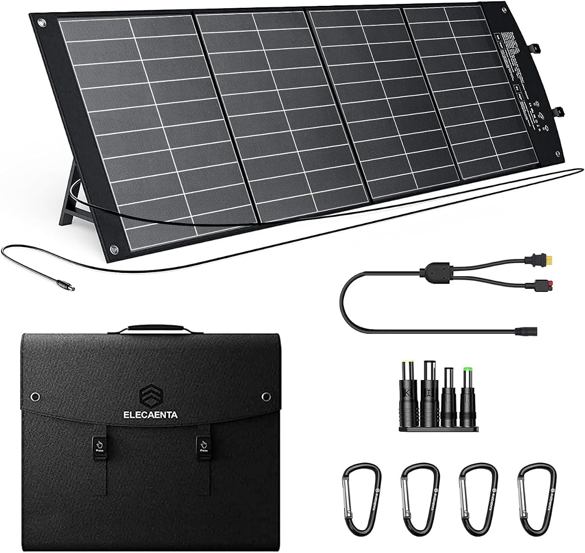 Panel solar portátil HPBC de 120 W, conversión del 25,4 %, PD 60 W USB C | Cargador solar plegable mejorado para Jackery/EF Ecoflow/Bluetti/Anker Power Station RV Camping fuera de la red Blackout