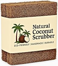 Kaidaa Set of 5 Natural Kitchen Sponges | 100% Coconut Coir Scrubber Sponge for Dishwashing | Eco Friendly, Non Toxic & Biodegradable Cleaning Sponges for Kitchen | Long-Lasting Dish Scrub Pads