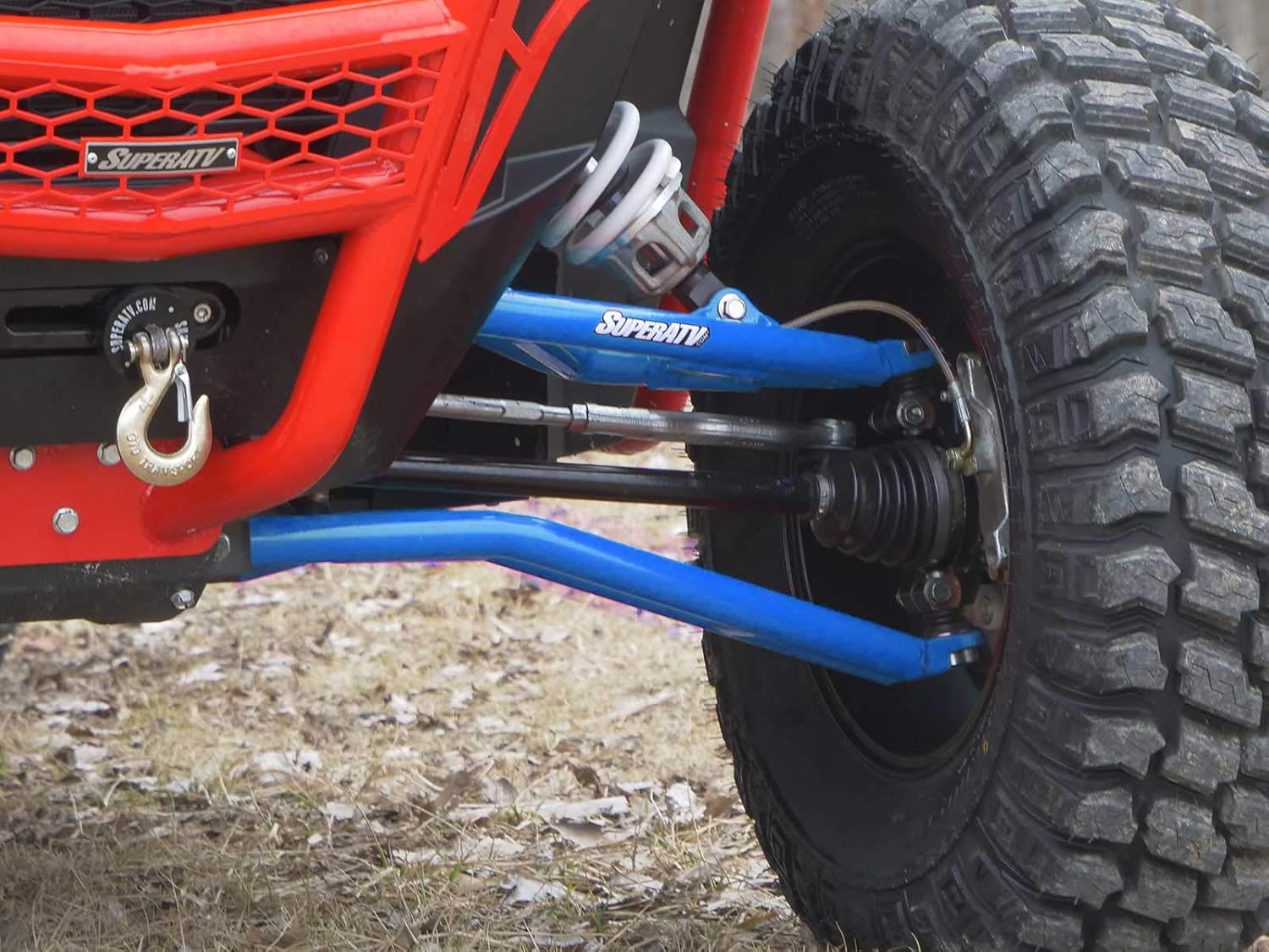 SuperATV (2) Upper High Clearance A Arms for 2014+ Polaris RZR XP 1000 / XP 4 1000 | Non-Adjustable | Voodoo/Velocity Blue | Heavy-Duty 4340 Chromoly Steel | 1.25” Tubing 25% larger Than Stock