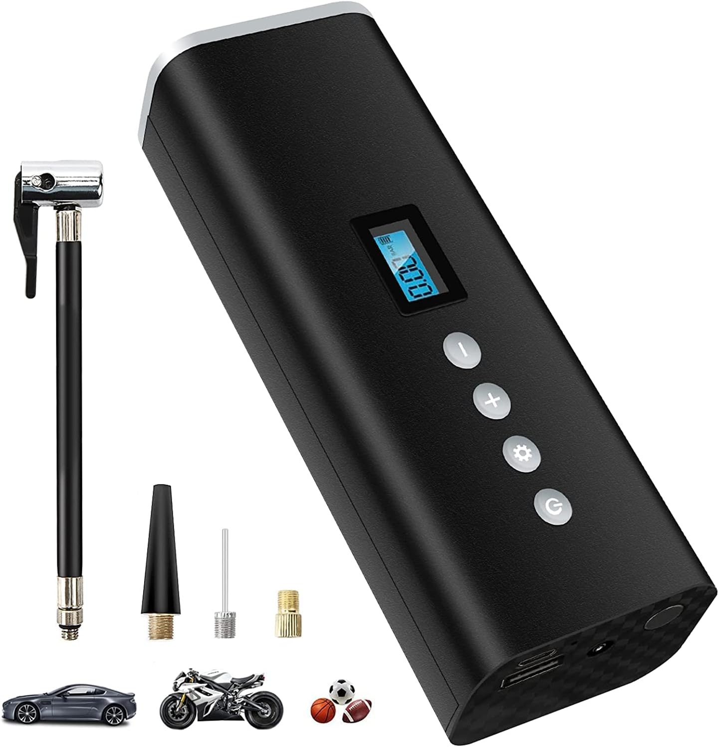 電動エアーポンプ 電動空気入れ 電動エアコンプレッサー 自動車タイヤエアーポンプ 自転車空気入れ 電動モ バイルポンプ タイヤ空気入