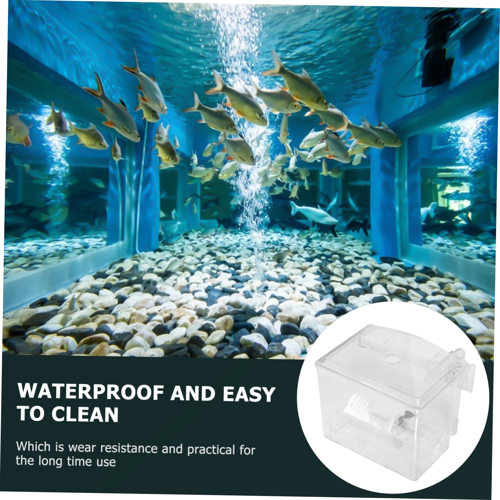 UKCOCO 1 Pieza Caja de Aislamiento Colgante para Acuarios Incubadora de Cría de Peces Material Resistente para Eclosión y de Alevines con Ventilación y de Agua Limpia