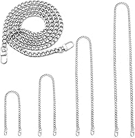 Vista 1 de Juego de 4 piezas de cadena plana de hierro DIY, conjunto de correa para bolso y hombro, cadena para billetera, hebilla de metal