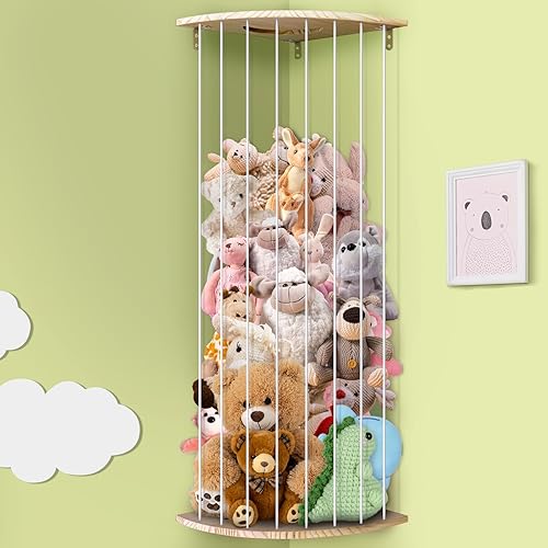 Stuffed Animal Storage Toy Organizer, Adjustable Star and Moon Zoo Stuffed Collection Toy Plush Organizer, Cute Plushie Holder for Toddler Room,