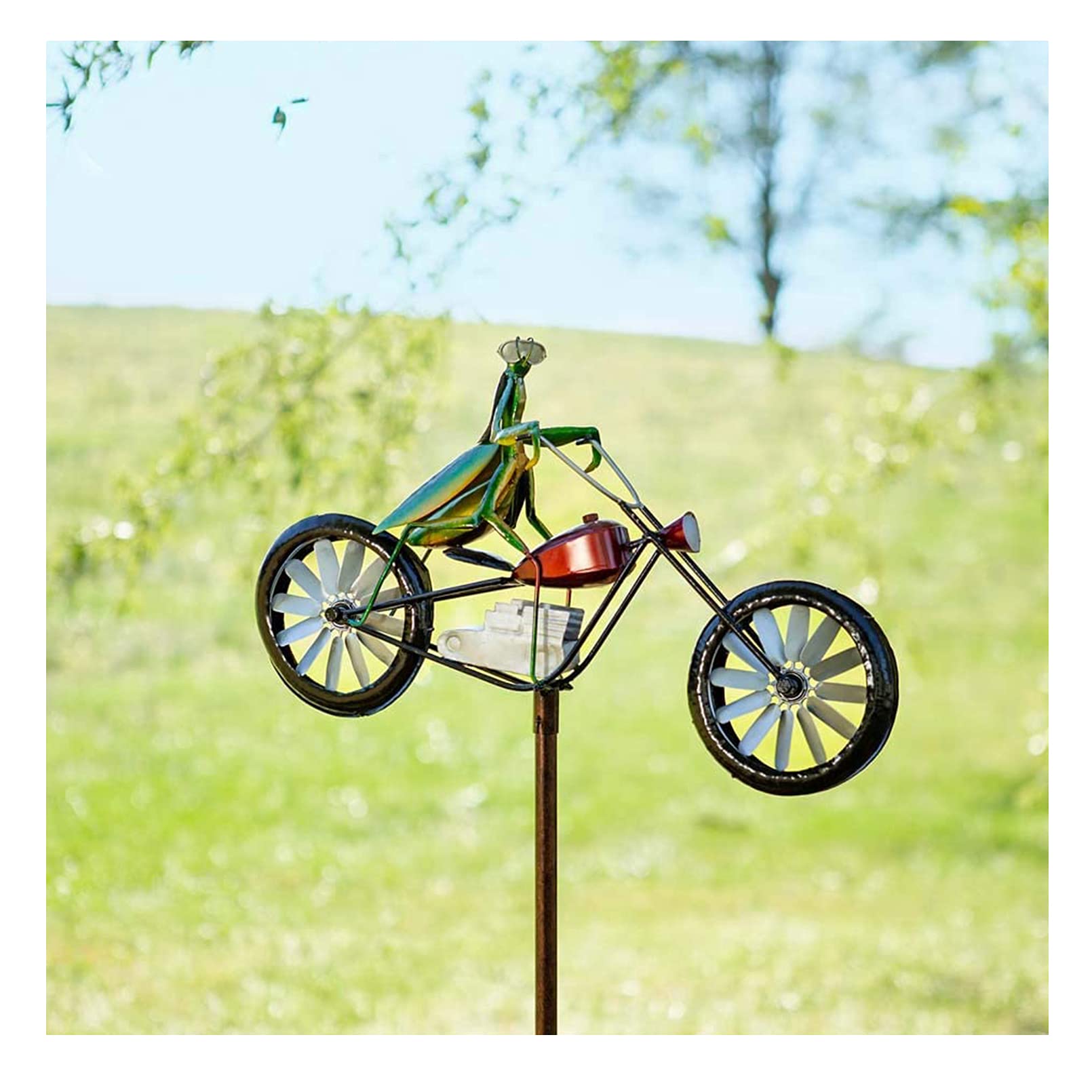 Amazon.com : YOGANHJAT Metal Cat on Motorcycle Wind Spinner Cute
