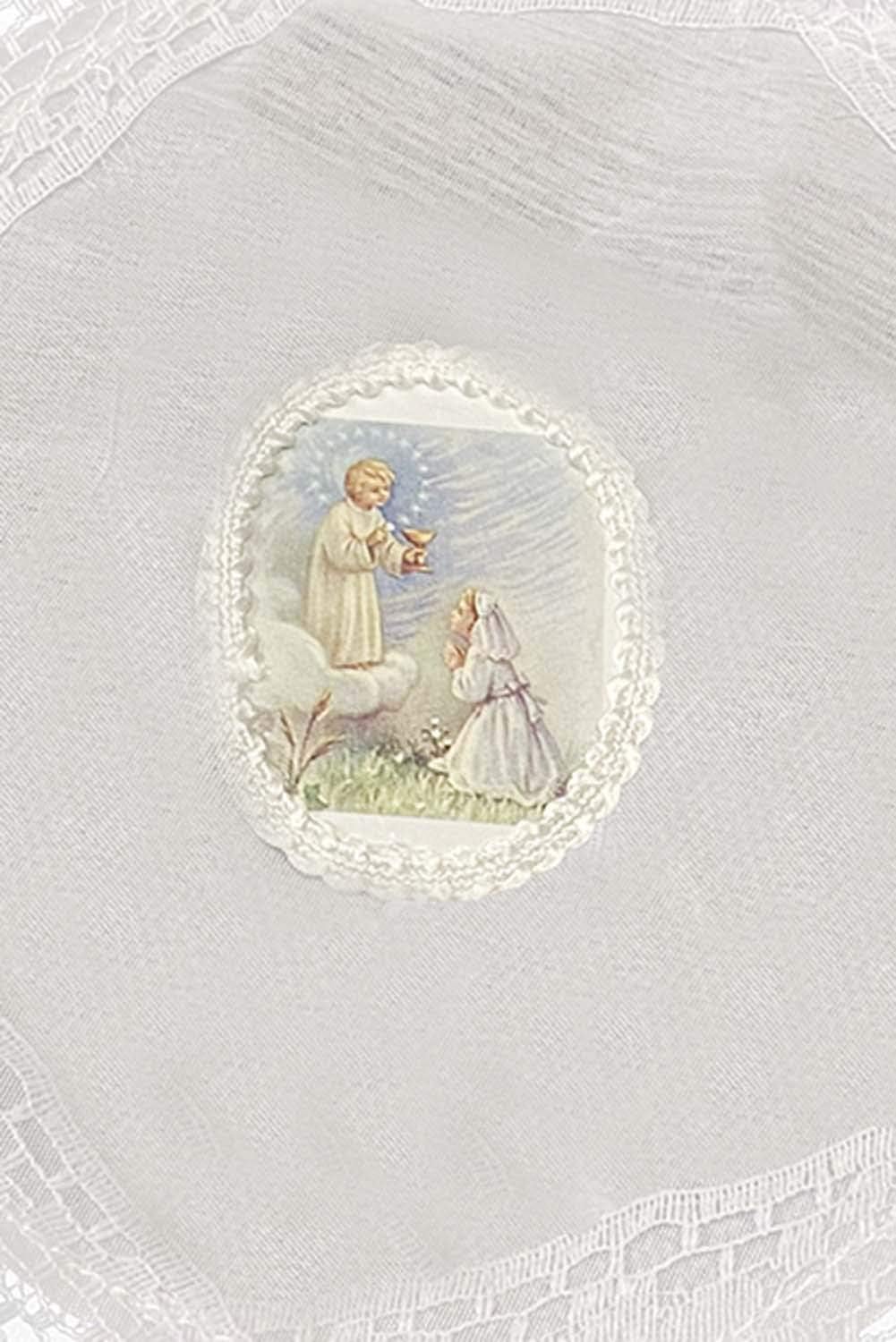 Lito First Communion Candle Set for Girls - White Silver Cross Candle Set Kit for Holy 1st Communion - Spanish