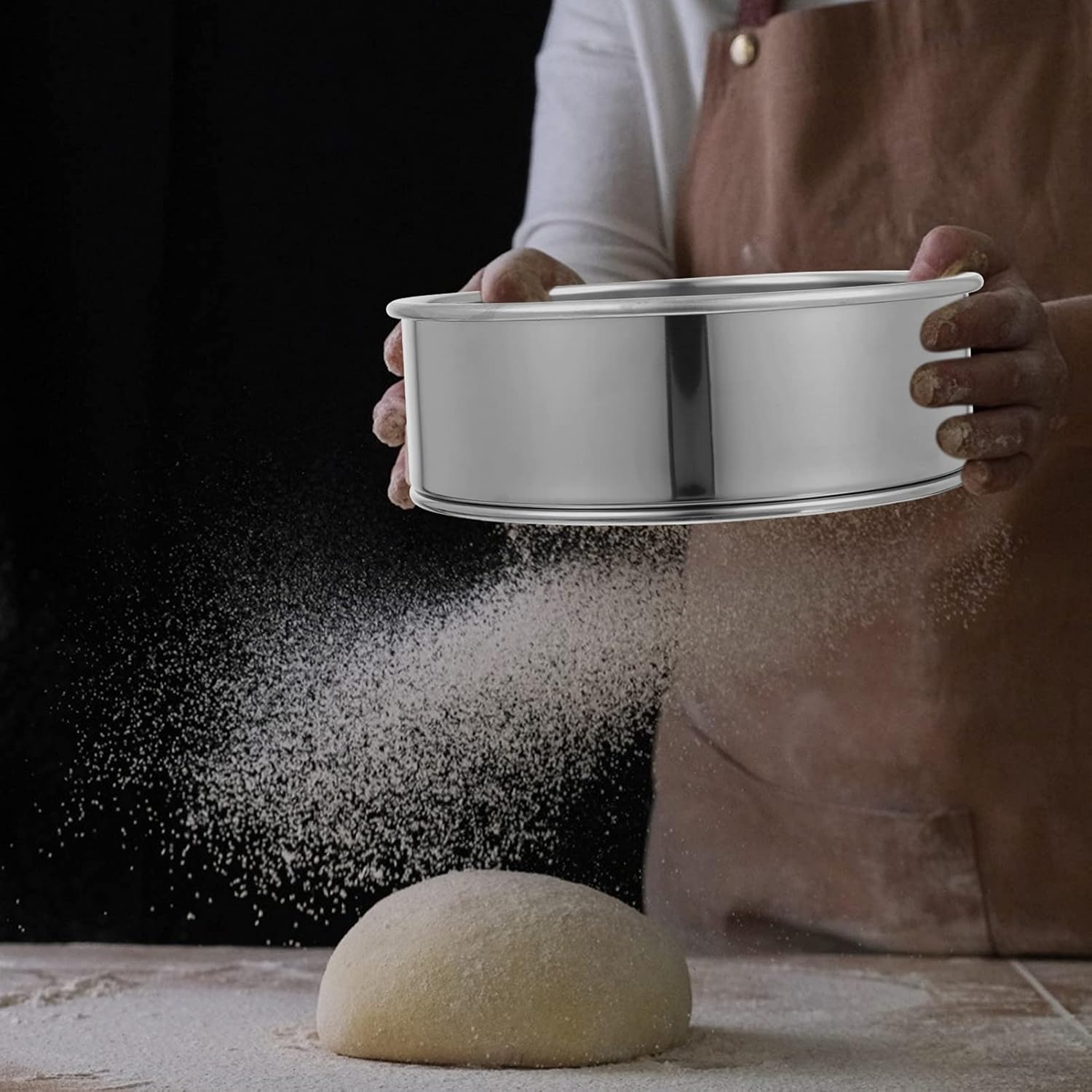 4pcs Fine Mesh Flour Sieve Baking Sifter for Powdered Sugar Matcha and Medicinal Materials Kitchen Tool for Delicate Baking