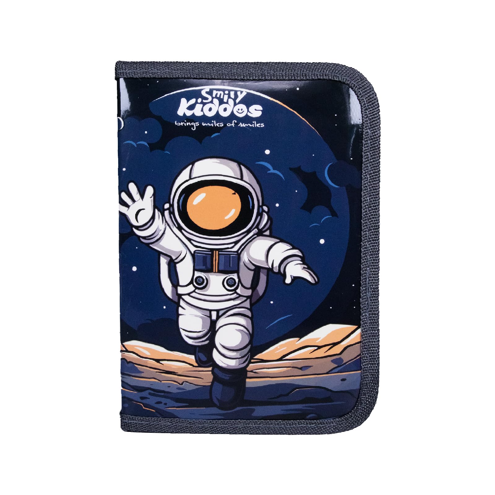Smily Kiddos Stationery Case Space Theme (Black) Stationery Pencil Case for Girls & Boys Great Gift for Kids School Supplies EVA Pencil Case