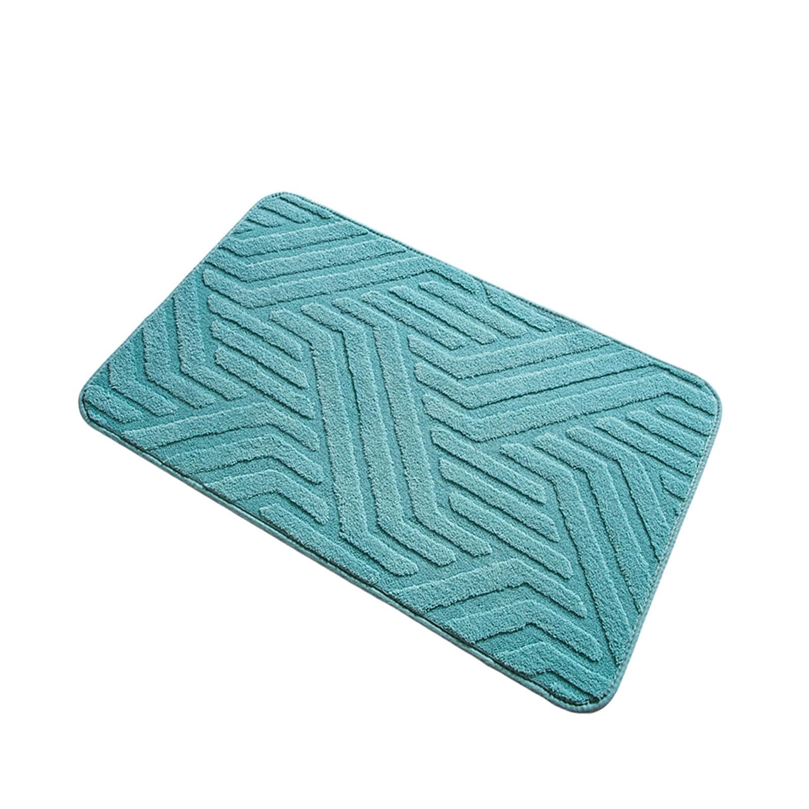 WEILWH Weave Bath Mat 40x60cm Absorbent Polyester Shower Rug NonSlip Bathroom Floor Mat Easy to Clean Decorations Super Absorbent Bathroom Rug Nonslip Design