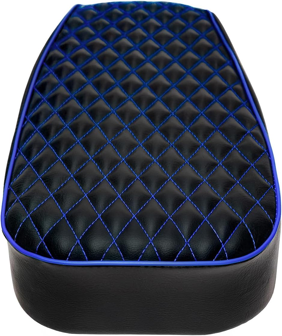 JMCHstore Blue Diamond Stitch Retro Upgraded 17'' Seat Cover for Coleman BT200X Mini Bike 196cc, Hisun 200-7 for Viper 200cc Trail Bike Cushion Replacement Parts