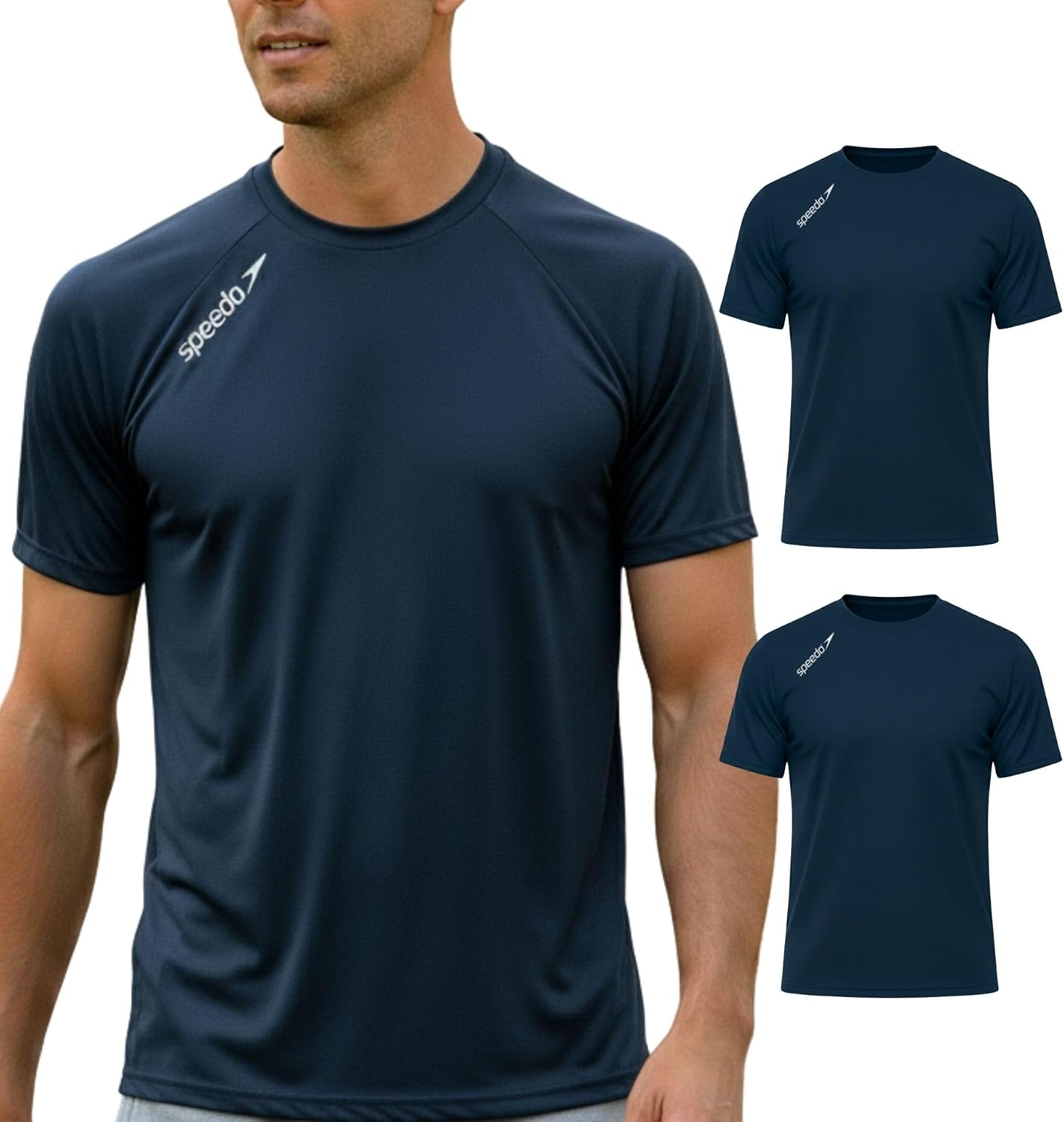 Kit 2 Camisetas Dry Fit Academia Esportiva Masculina Speedo