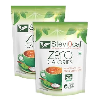 Stevi0cal Sugar Free Stevia Powder Refill Pouch | 350g | 0 Calories,0 Sugar