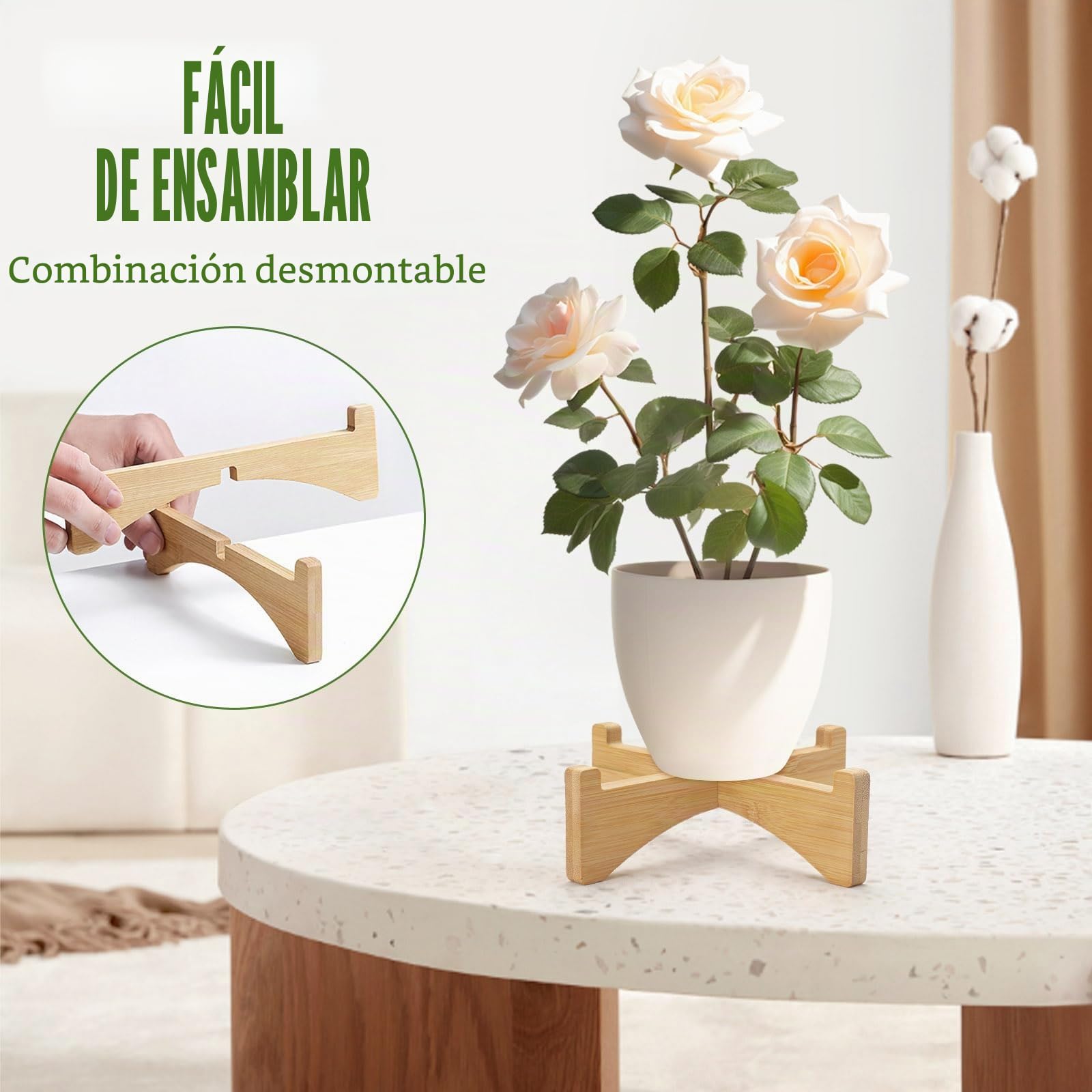FaithLand Paquete De 2 Soportes De Metal Para Plantas, Soporte Alto Para Macetas Interiores Y Exteriores Estante Redondo De 2 Niveles Para Maceta FaithLand Paquete De 2 Soportes De Metal Para Plantas, Soporte Alto Para Macetas Interiores Y Exteriores Estante Redondo De 2 Niveles Para Maceta