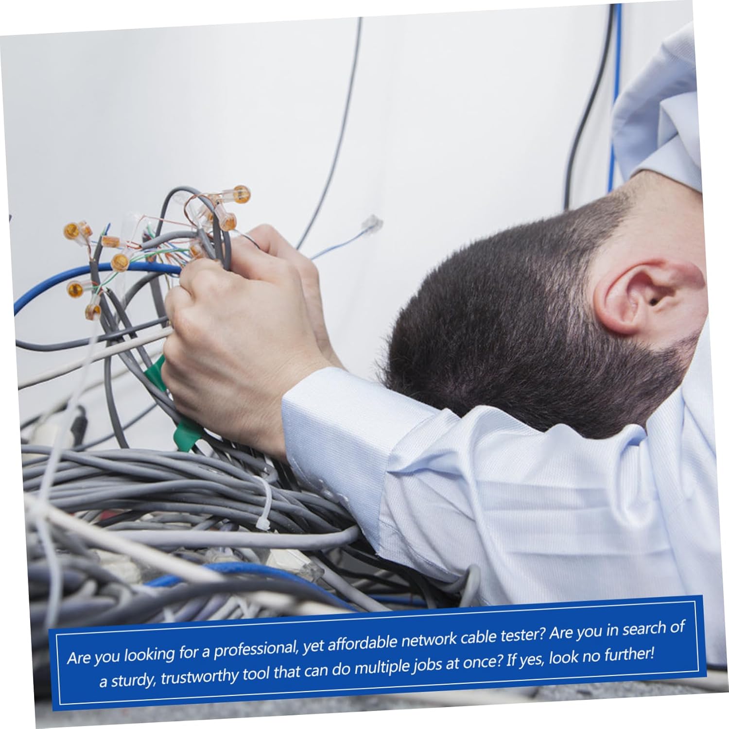 Homoyoyo 1set Multifunction Network Cable Tester Continuity Checking -Interference Design and Line for Ethernet and Telephone Cables