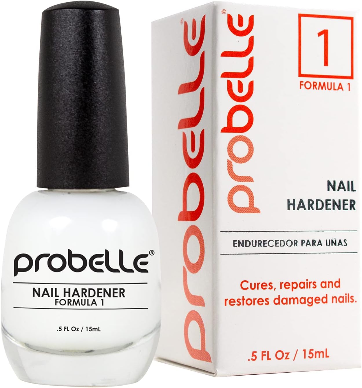 Probelle Nail Hardener Formula 1 Repair Damaged Nails, Extra Strong