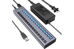 ACASIS 12-Port USB 3.0 Data and Charging Hub with 90W Power Adapter