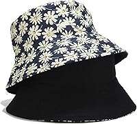 Vista 4 de Mashiaoyi Sombrero de pescador reversible de doble cara con estampado unisex