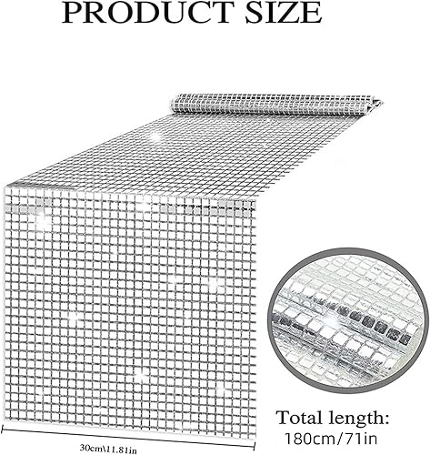 Miniatura 5 de Camino de mesa para fiesta de discoteca con purpurina, estilo retro de los años 70 y 80, decoración de fiesta de cumpleaños, decoraciones de
