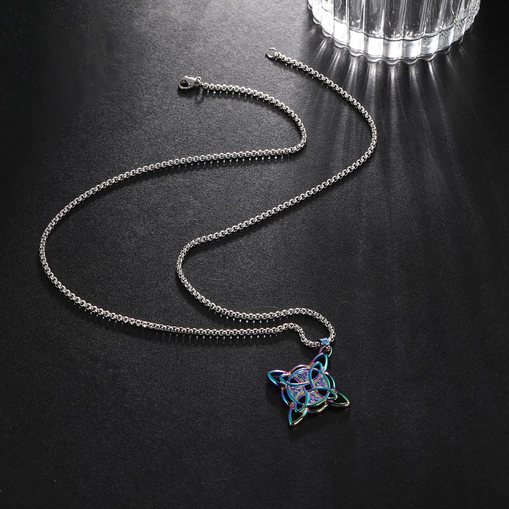NIGHTCRUZ Witches Knot Necklace, Celtic Knot Pendant with Triquetra Trinity - Image 5