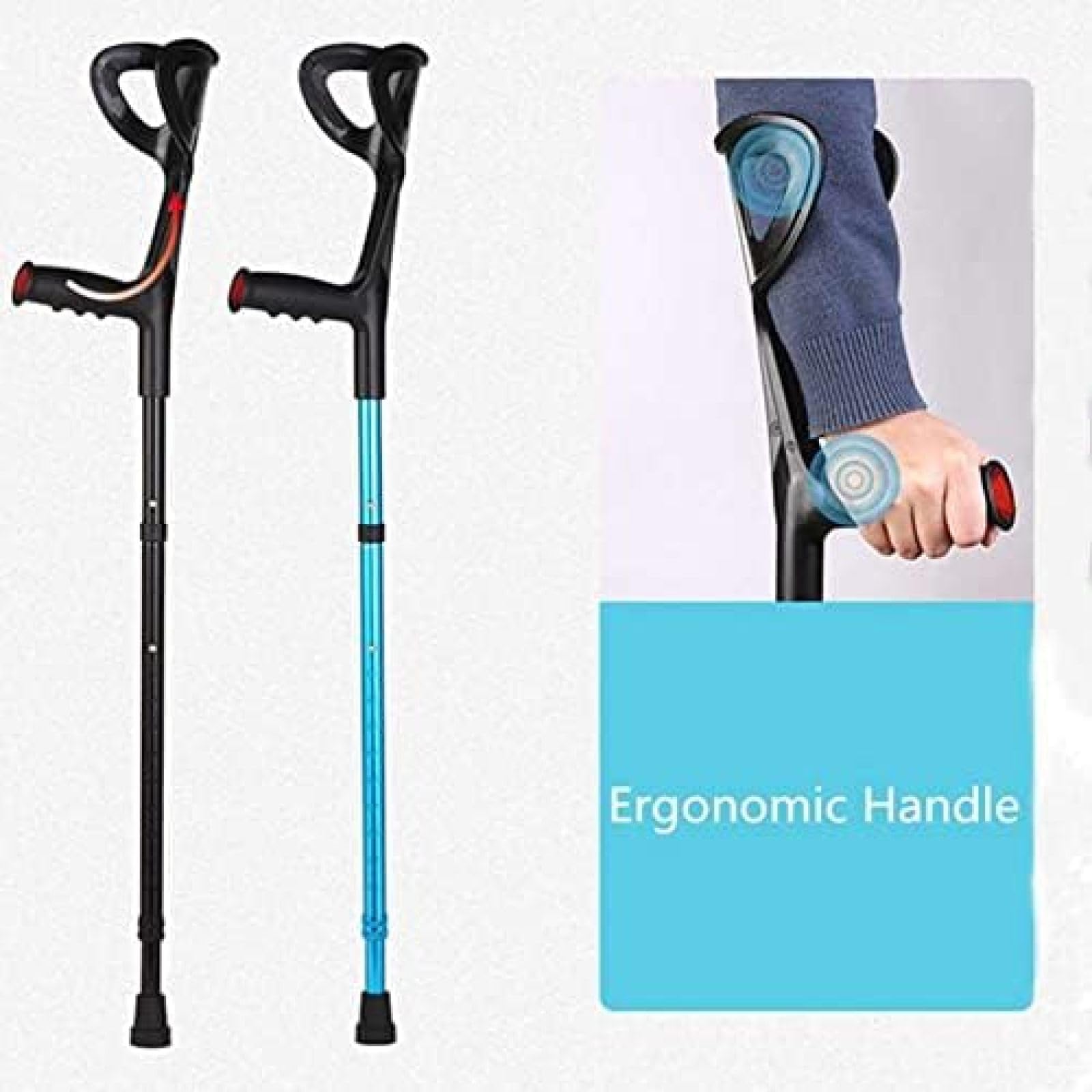 1 Para Kul Przedramienia Dla Dorosłych, Ergonomiczna Laska Do Chodzenia, Kule Dla Dorosłych, 2 Kule Do Chodzenia Przedramienia Dla Dorosłych, Regulowane Kule, Urządzenie Do Poruszania Się,bonny369