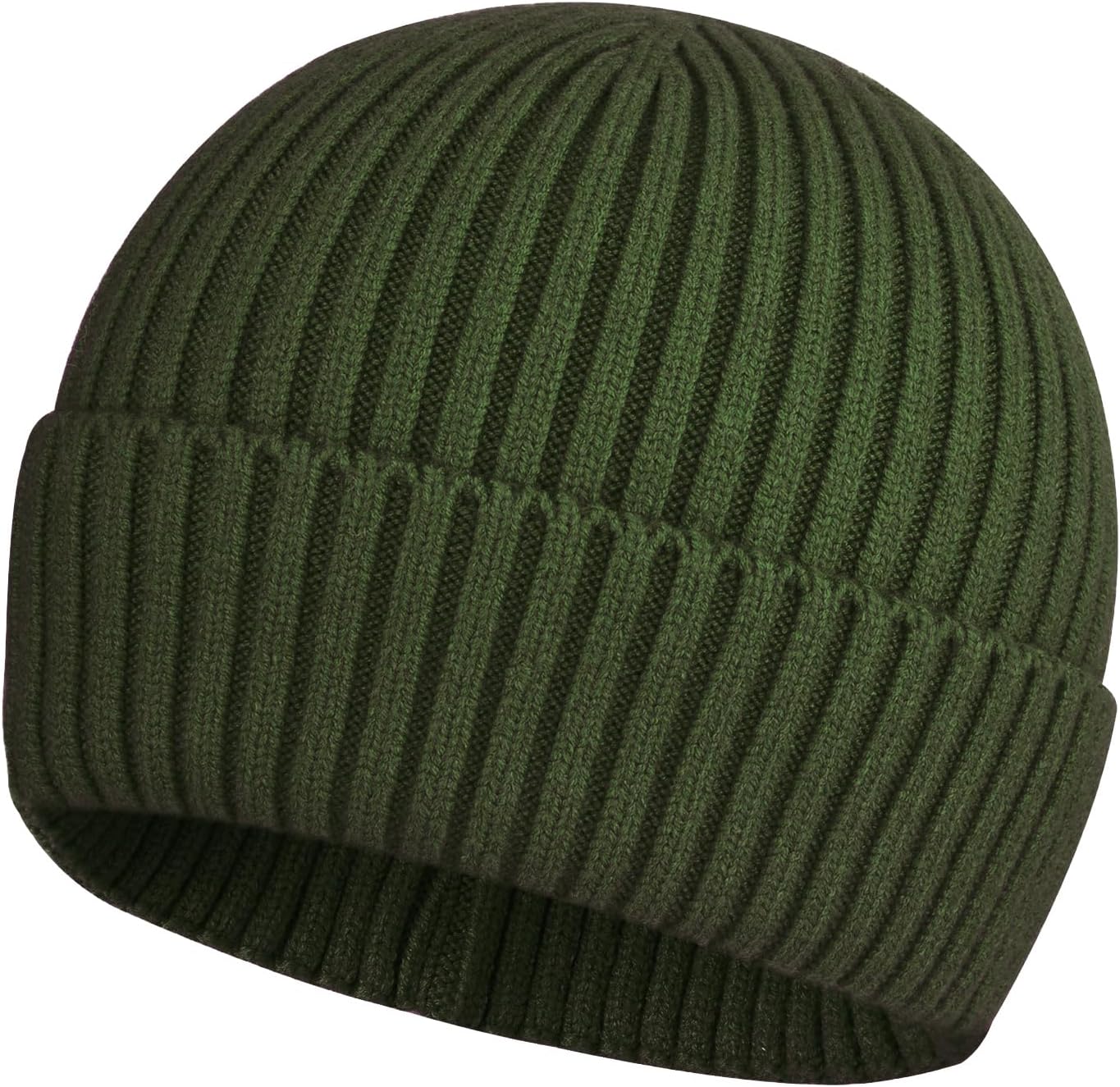 Beanie for Men Women Knit Cuffed Winter Warm Hats, Womens Fisherman Beanies Cap
