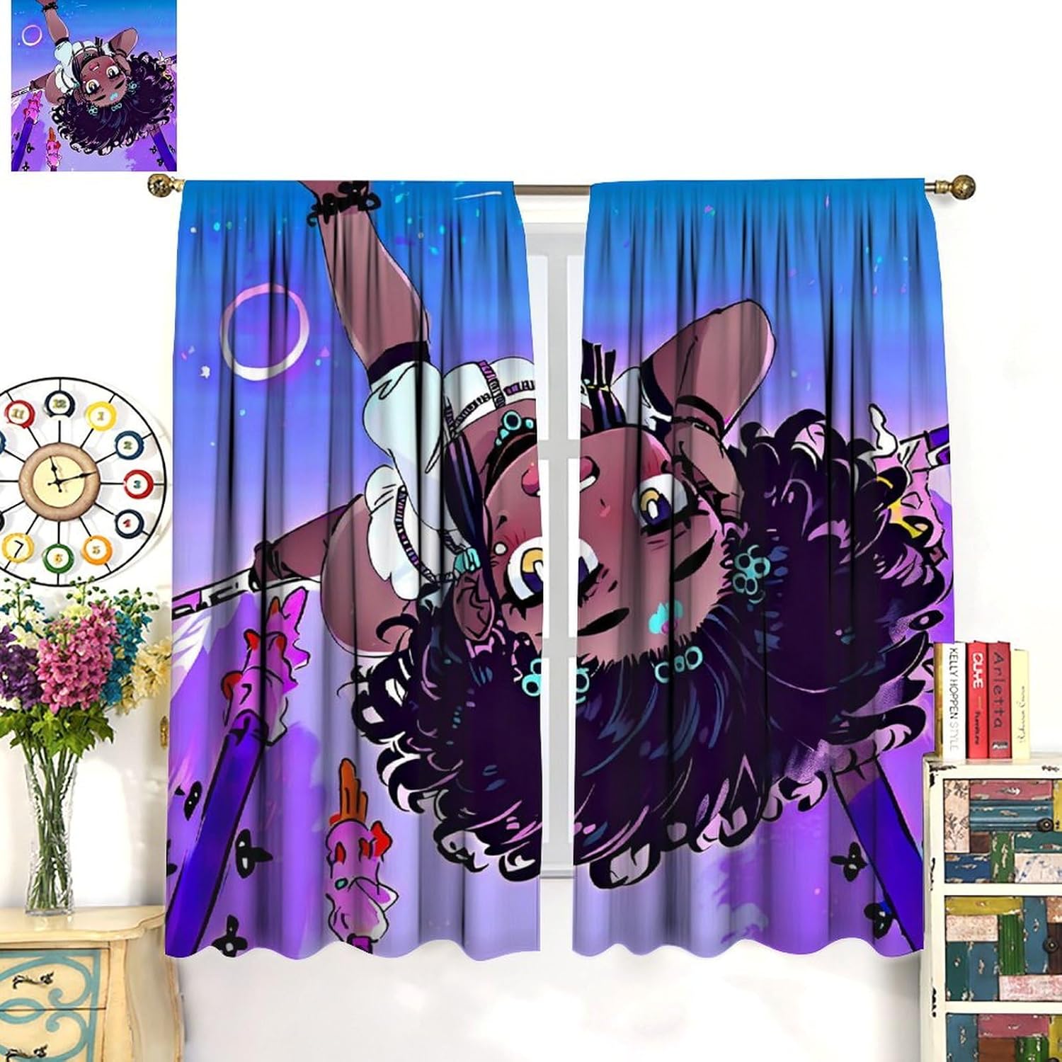African American Girl Curtains Black Girl Magic Blackout Window Treatment for Kid Girls Boys Bedroom Home Decror Window Drapes 42" W X 54" L